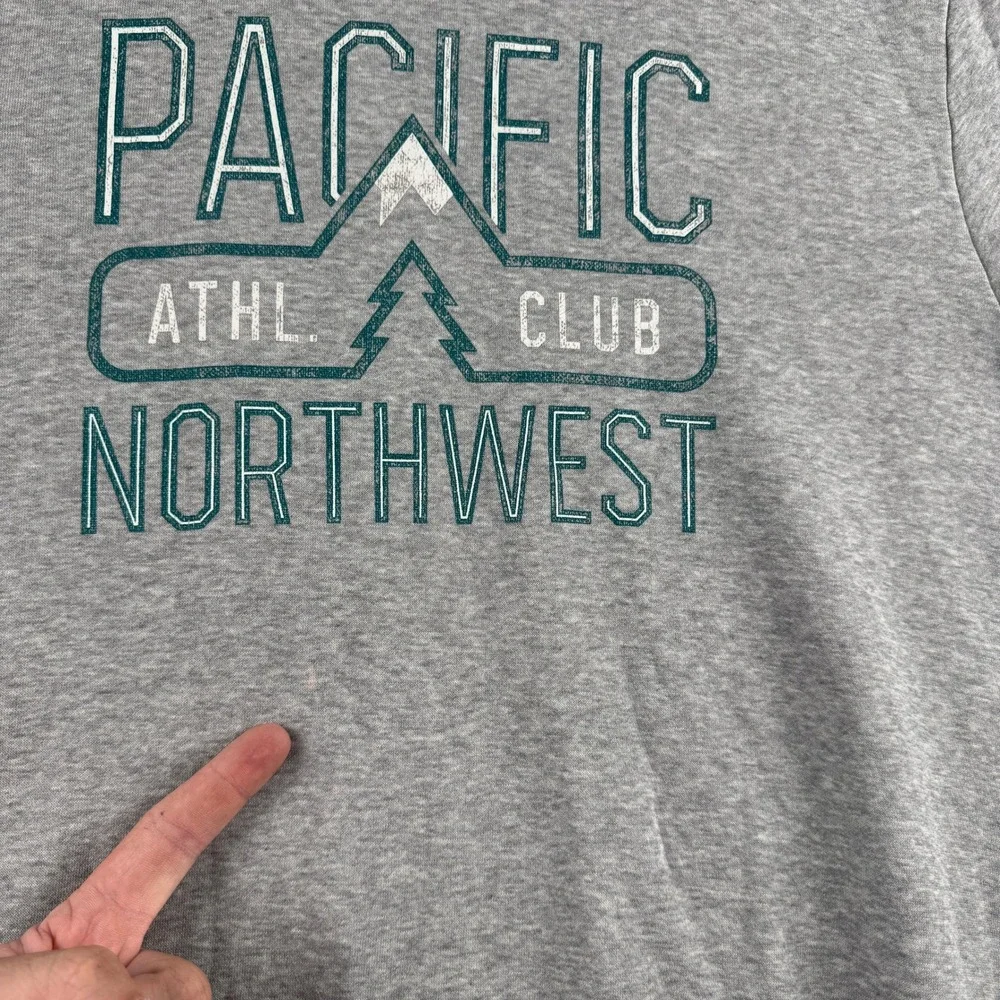 Adidas Sweatshirt Mens L Pacific Northwest Athl Club Gray Fleece Graphic PNW